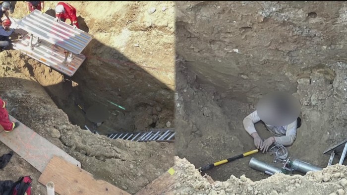 Construction worker trench collapse, rescue in Paulding County | wfaa.com